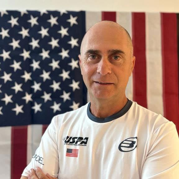 Ángel Espadas, head padel coach at Arena SSC Wynwood and USA Padel national team coach